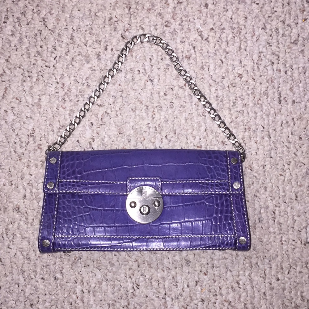 MICHAEL KORS croc embossed purse - chain strap
